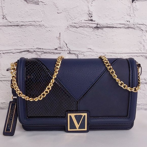 'VICTORIA'S SECRET' MONOGRAM CROC ACCENT CHAIN LINK CROSSBODY  BAG - Picture 16 of 16